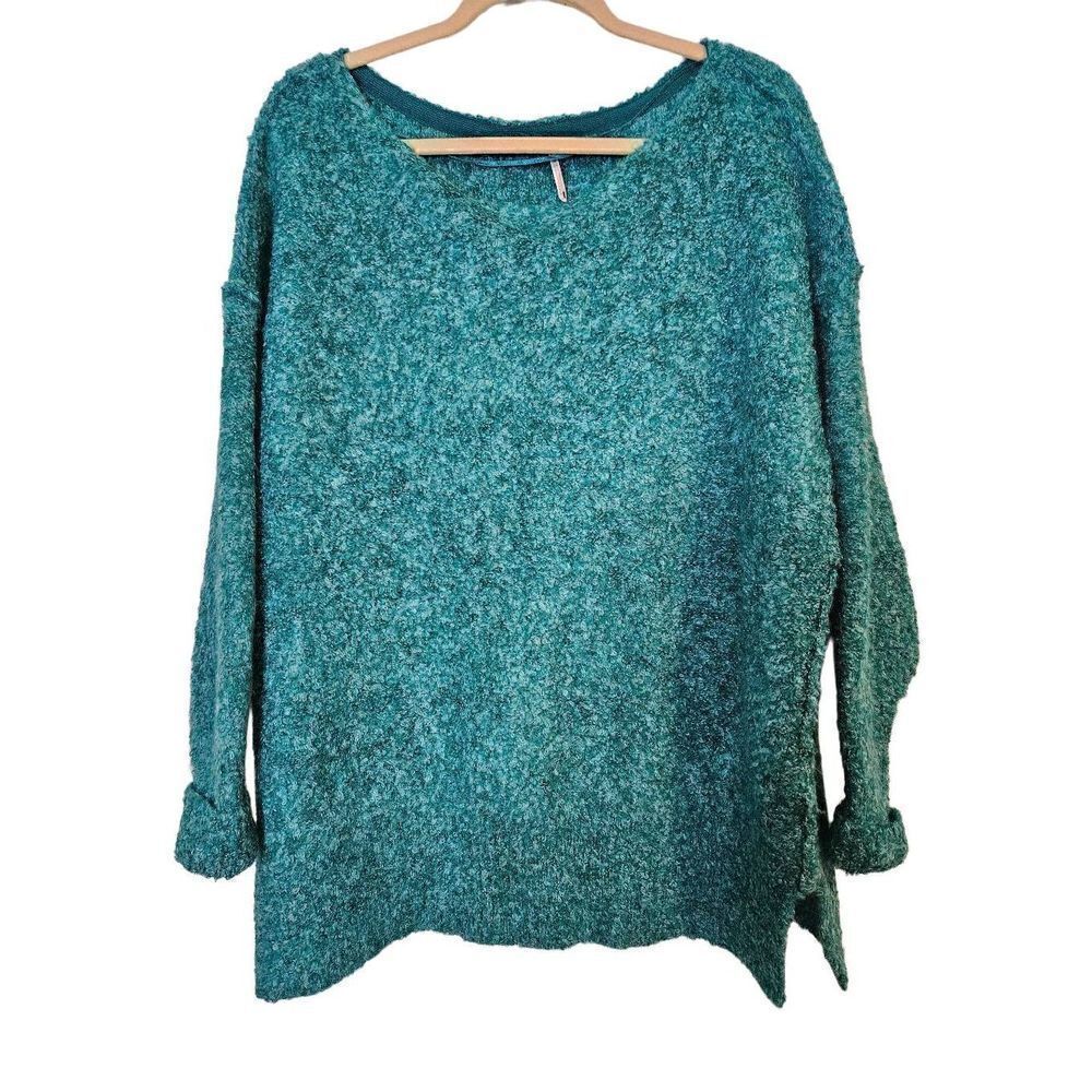 Free People greenish blue oversized sweater. Size S.